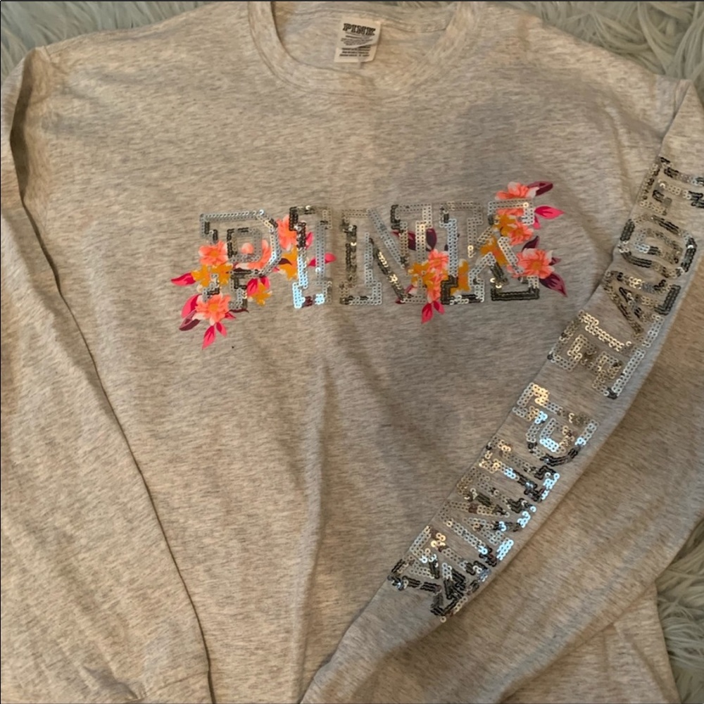 Victoria Secret Pink Bling Long Sleeve Tee